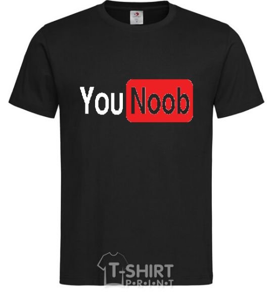 Men's T-Shirt YOU NOOB black фото