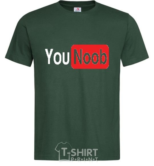 Men's T-Shirt YOU NOOB bottle-green фото