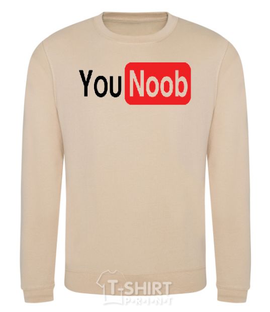 Sweatshirt YOU NOOB sand фото