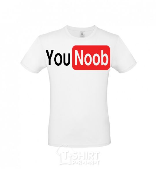 Men's T-Shirt YOU NOOB White фото