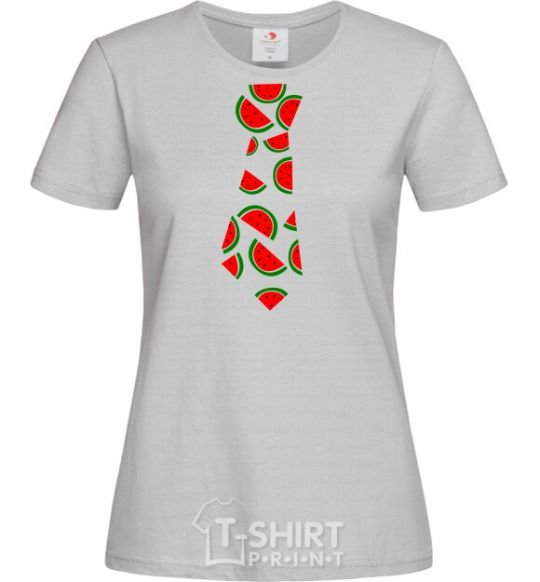 Women's T-shirt WATERMELON grey фото