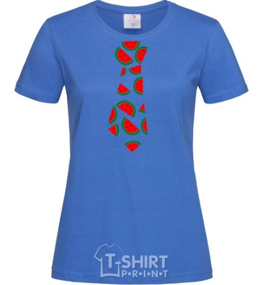Women's T-shirt WATERMELON royal-blue фото
