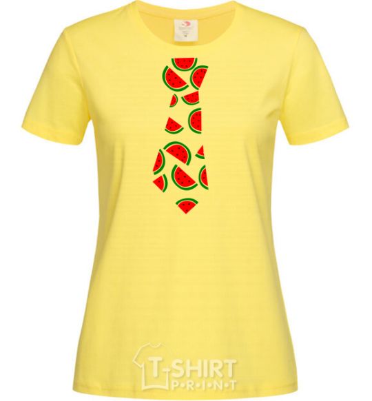 Women's T-shirt WATERMELON cornsilk фото