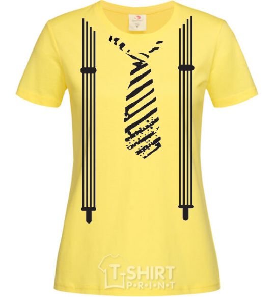 Женская футболка Галстук и Подтяжки Лимонный фото