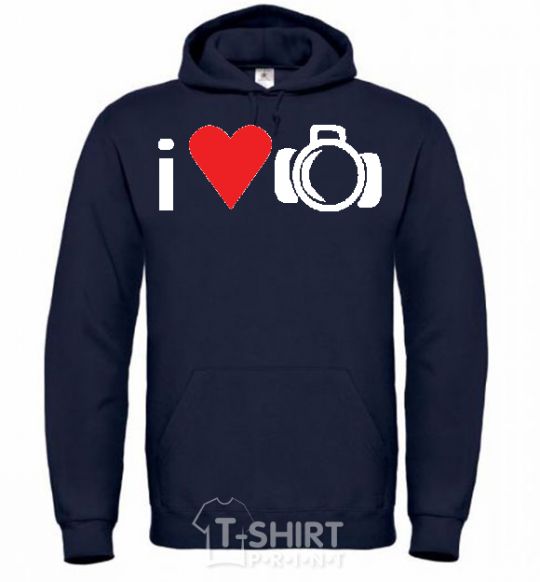 Men`s hoodie PHOTO navy-blue фото