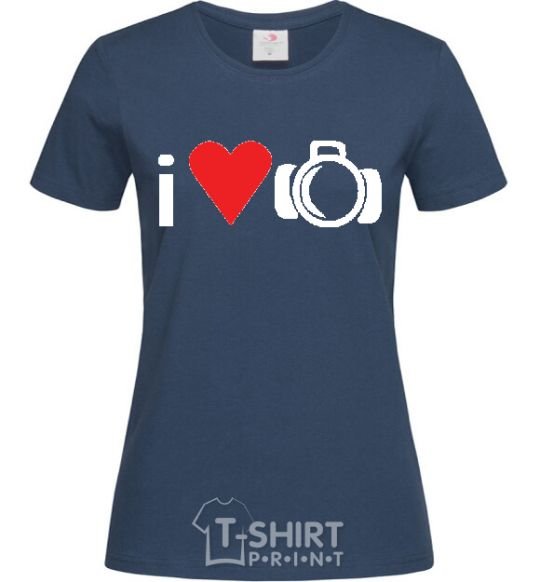 Women's T-shirt PHOTO navy-blue фото