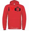 Men`s hoodie PHOTO bright-red фото