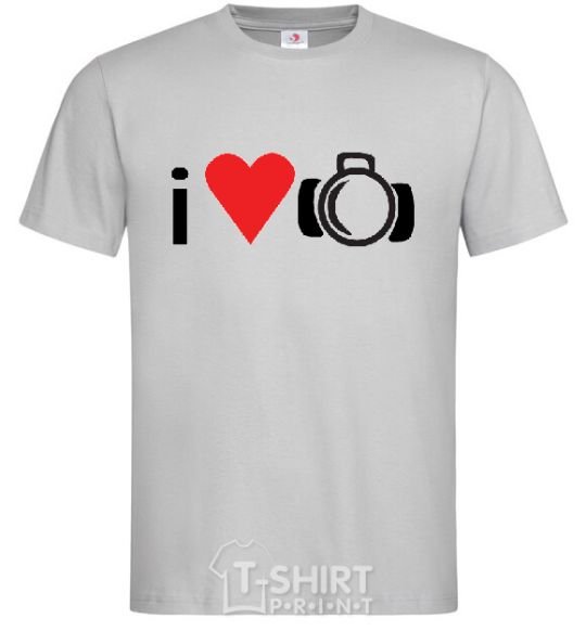 Men's T-Shirt PHOTO grey фото