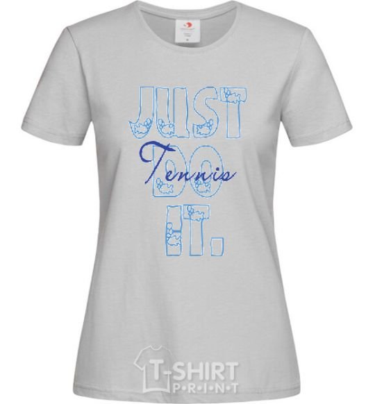 Women's T-shirt JUST DO IT grey фото