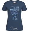 Women's T-shirt JUST DO IT navy-blue фото