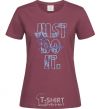 Women's T-shirt JUST DO IT burgundy фото