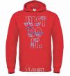 Men`s hoodie JUST DO IT bright-red фото