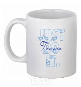 Ceramic mug Just do yoga White фото