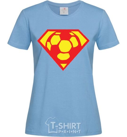 Women's T-shirt SUPER BALL! sky-blue фото