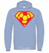 Men`s hoodie SUPER BALL! sky-blue фото