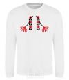 Sweatshirt Red embroidered shirt White фото