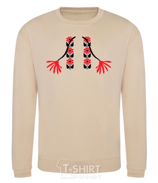 Sweatshirt Red embroidered shirt sand фото