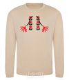 Sweatshirt Red embroidered shirt sand фото