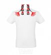 Men's T-Shirt Red embroidered shirt White фото