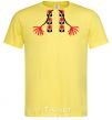 Men's T-Shirt Red embroidered shirt cornsilk фото