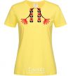 Women's T-shirt Red embroidered shirt cornsilk фото