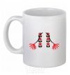 Ceramic mug Red embroidered shirt White фото
