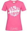 Женская футболка ЛЕНЬ МАТУШКА Ярко-розовый фото