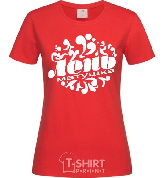 Women's T-shirt LAZY MOTHER red фото