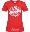 Women's T-shirt LAZY MOTHER red фото
