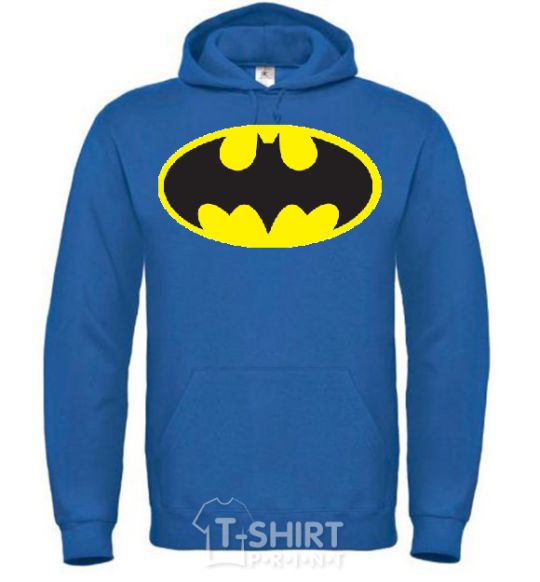 Men`s hoodie BATMAN original logo royal фото