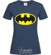 Women's T-shirt BATMAN original logo navy-blue фото