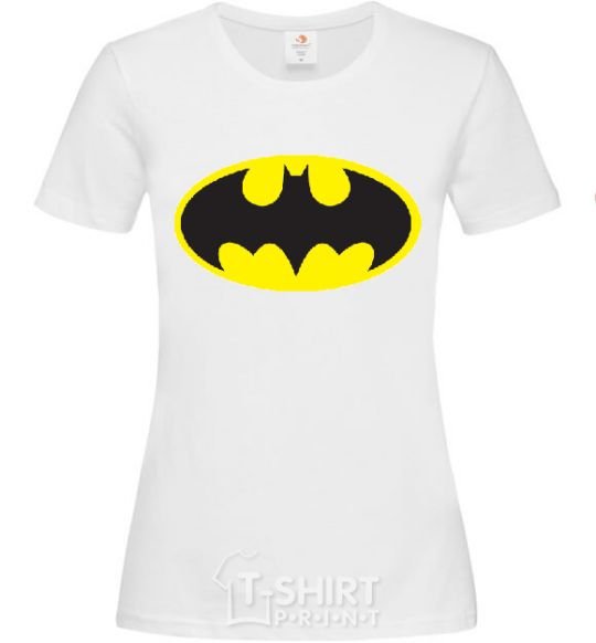 Women's T-shirt BATMAN original logo White фото