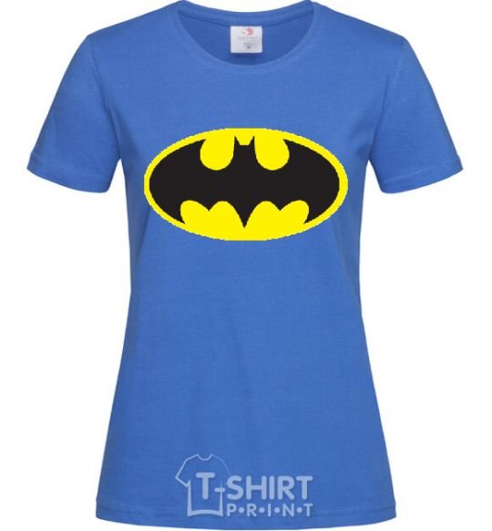 Women's T-shirt BATMAN original logo royal-blue фото