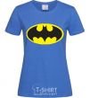 Women's T-shirt BATMAN original logo royal-blue фото