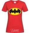 Women's T-shirt BATMAN original logo red фото