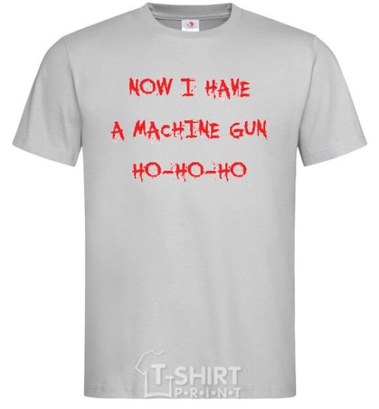 Men's T-Shirt MACHINE GUN grey фото