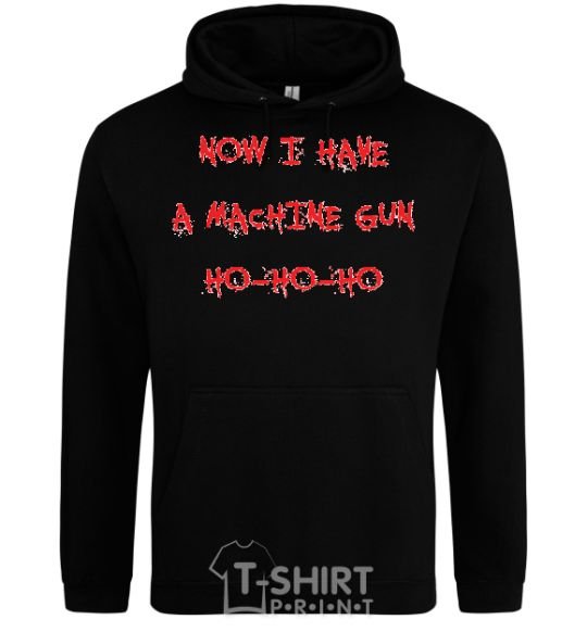 Men`s hoodie MACHINE GUN black фото