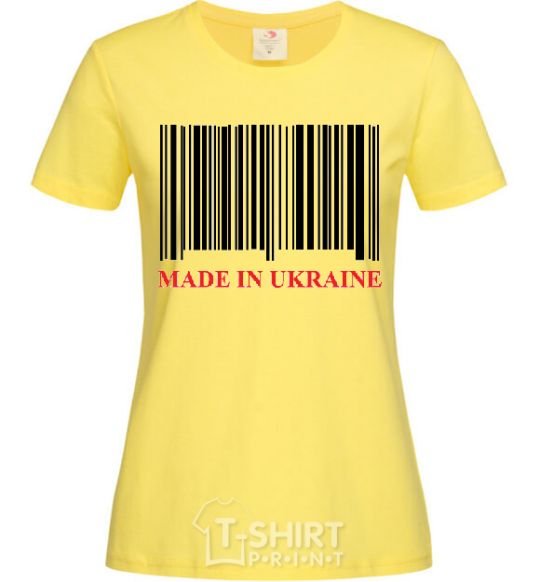 Women's T-shirt Made in Ukraine cornsilk фото