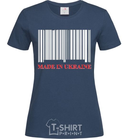 Women's T-shirt Made in Ukraine navy-blue фото