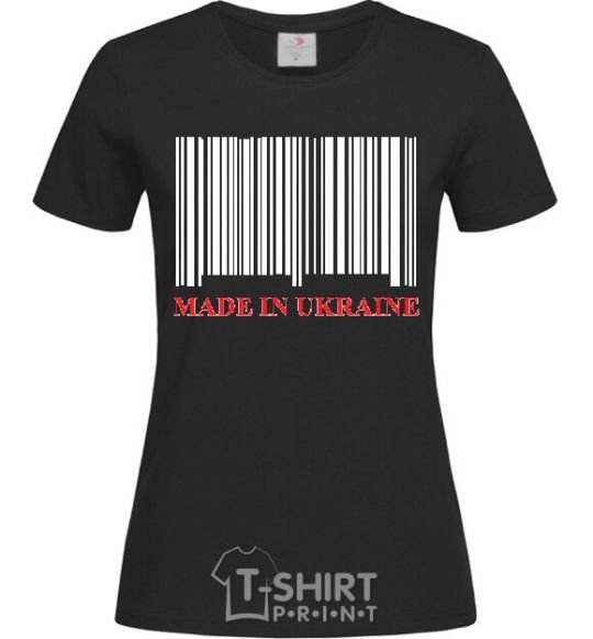 Women's T-shirt Made in Ukraine black фото