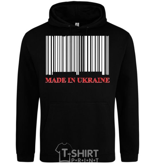 Мужская толстовка (худи) Made in Ukraine Черный фото