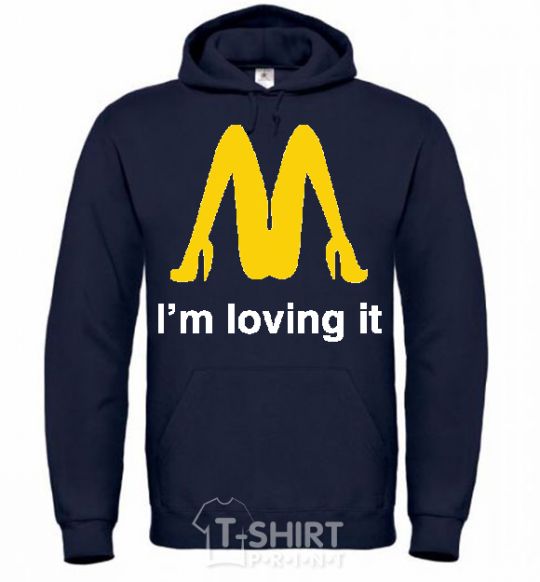 Men`s hoodie I'M LOVING IT navy-blue фото