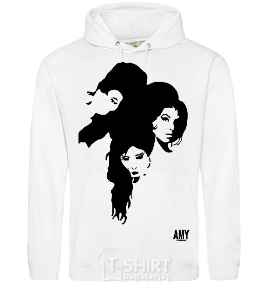 Men`s hoodie AMY WINEHOUSE PORTRAIT White фото