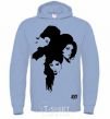 Men`s hoodie AMY WINEHOUSE PORTRAIT sky-blue фото