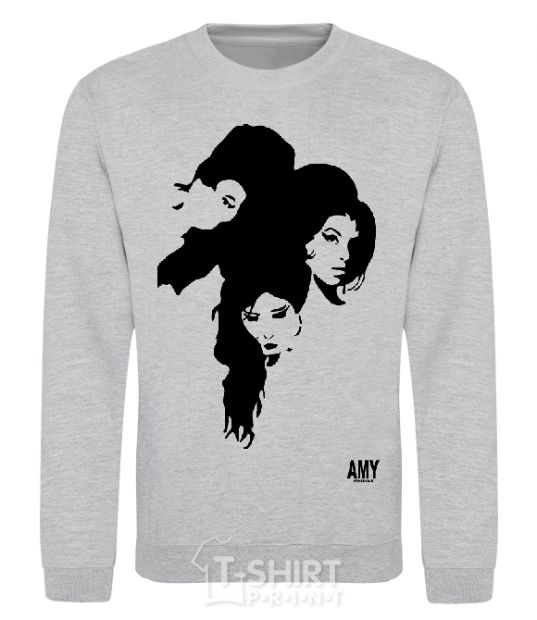 Sweatshirt AMY WINEHOUSE PORTRAIT sport-grey фото