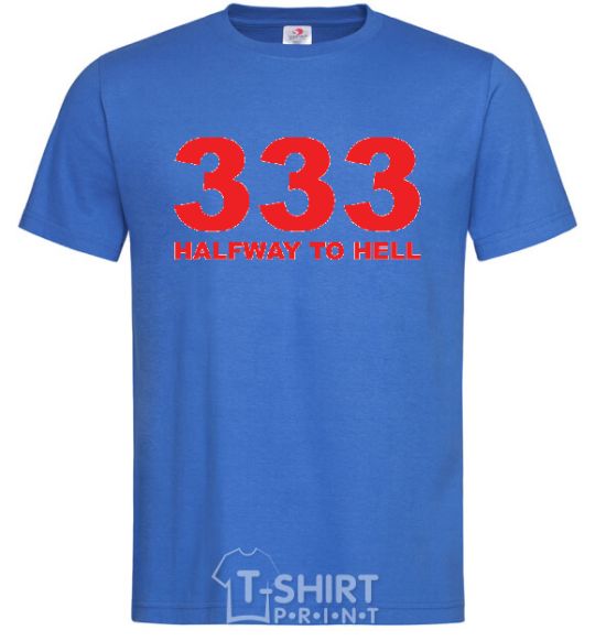 Мужская футболка 333 Halfway to hell Ярко-синий фото