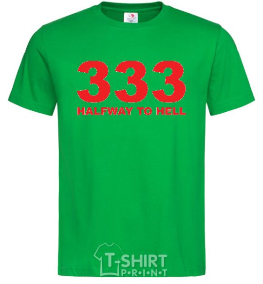 Мужская футболка 333 Halfway to hell Зеленый фото