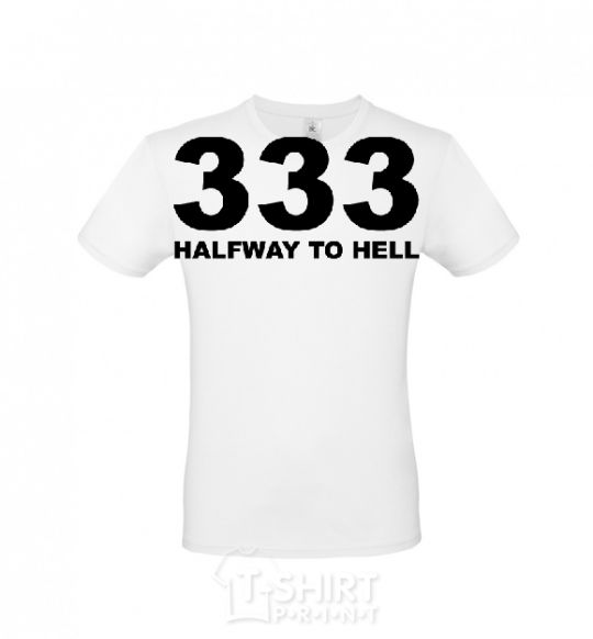 Мужская футболка 333 Halfway to hell Белый фото