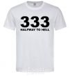 Men's T-Shirt 333 Halfway to hell White фото