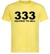 Мужская футболка 333 Halfway to hell Лимонный фото